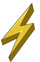 yellow Lightning sign
