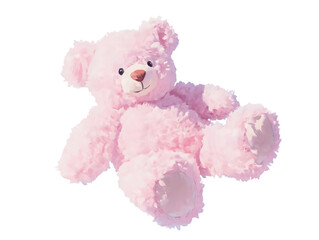 Pink Teddy Bear Plush Toy Cute Stuffed Animal for Baby Kids Nursery
