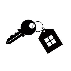 key with a keychain in the shape of a house