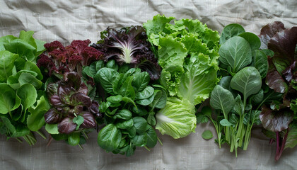 Fresh Farmers Market Produce - Healthy Green Vegetables Display at Spa
