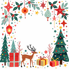 Illustration of Christmas Frame, New Year Decoration