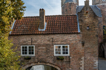 Delft, The Netherlands October 15, 2024. The Historic Oostpoort in Delft.