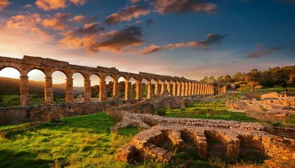 Ruina de un antiguo acueducto romano