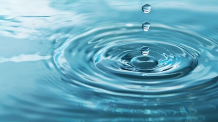 Tranquil blue mint water with soft circular patterns