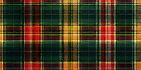 Obraz premium Vintage Green Red Plaid Fabric Texture, seamless pattern, tartan, plaid pattern, christmas pattern 