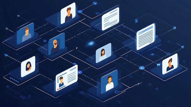 A digital customer database with interaction histories, with space for text