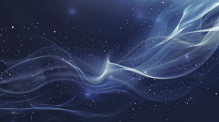 A background with stars and swirls on a dark blue canvas