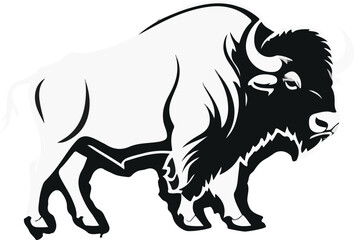 Silhouette Buffalo Illustration vector design
