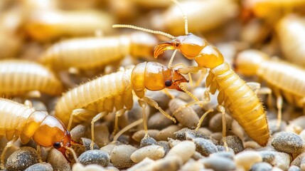 Fototapeta premium Assorted termite control products and tools, showcasing extermination solutions for home protection