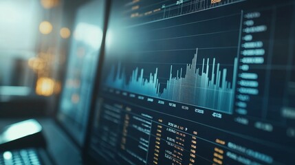 Digital data analysis with graphs on screen