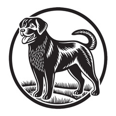 Dog silhouette vector eps