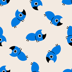 Obraz premium bug seamless pattern. Funny characters background. Wild life illustration.