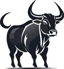 Silhouette Ox Illustration vector design