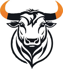 Silhouette Ox Illustration vector design