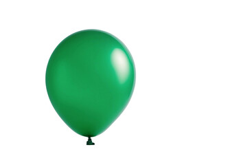 Green balloon isolated on transparent background cutout