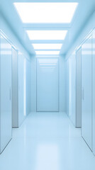 Obraz premium Simple modern white geometric corridor background