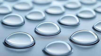 Water droplets on a smooth surface create a mesmerizing pattern, AI