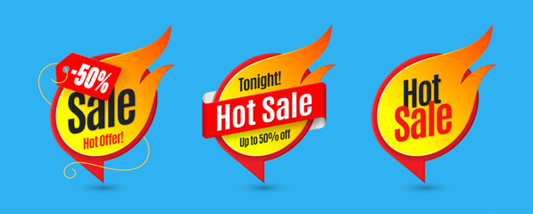 Hot sale promotion tag, label template design.