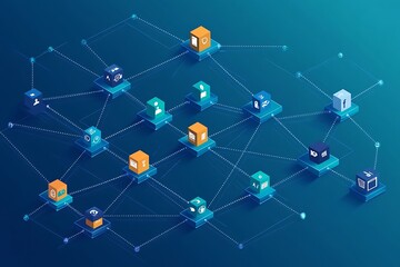 Digital Network Connecting Data and Businesses