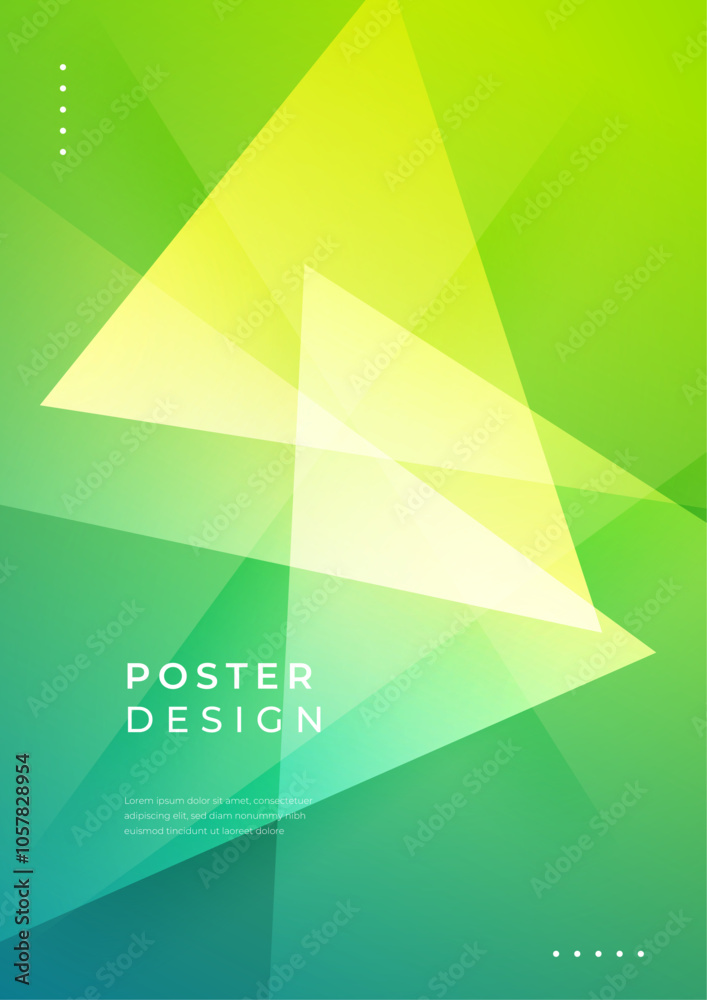 Wall mural abstract geometric background with gradient shapes and colors