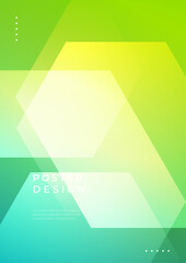 Modern Abstract Poster with Geometric Shape Design Elements