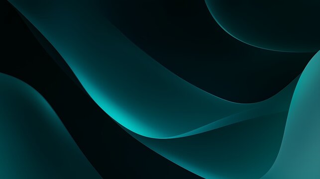 A minimalistic wallpaper with a dark blue and teal gradient background, featuring an abstract shape.