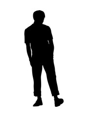 silhouette of a person standing