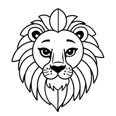 Obraz premium lion head vector