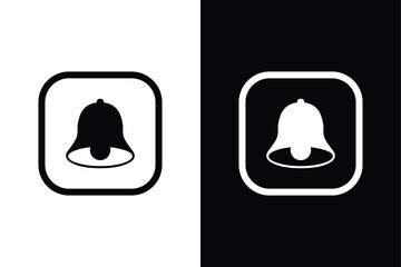 High Quality Bell Icon with Black and White Background Ideal for Website Designs.