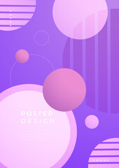 Modern Abstract Poster with Geometric Shape Design Elements