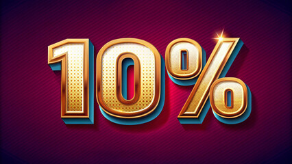 modern 3d text effect 10% OFF 3d rendering with background