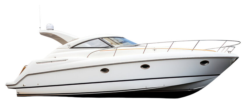 PNG White Motor boat vehicle yacht white background.