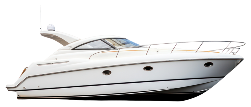 PNG White Motor boat vehicle yacht white background.
