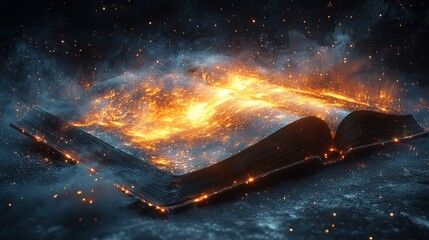 Naklejka premium Stunning 3D Book Cover with Glow Effect