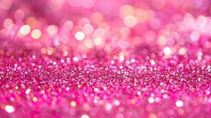 Sparkling Pink Glitter Bokeh Background