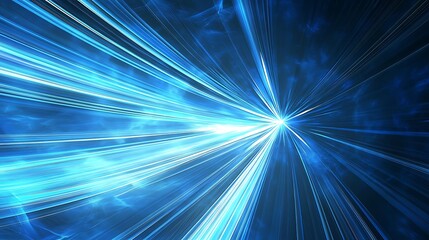 An abstract and visually striking stock photo capturing the beauty of blue light streaks intertwining and forming a captivating tunnellike structure