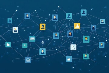 Diverse People Connected in Global Data Network