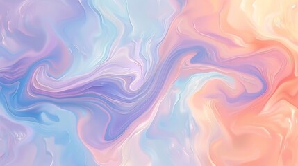 An abstract pastel background with swirls of baby blue, peach, and lavender