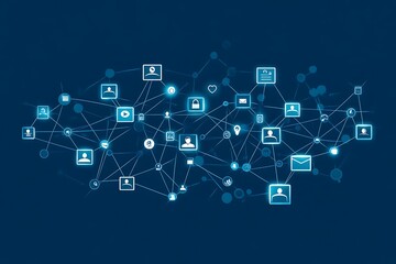 Global Business Network Connected Profiles and Nodes