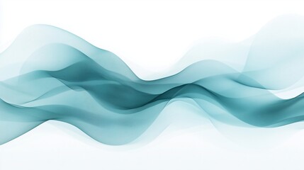 Abstract ocean waves in soft blue and teal tones.