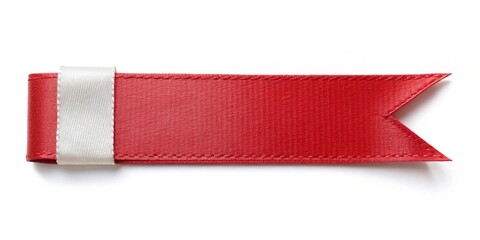 Red bookmark isolated on white background