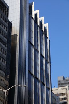 SEOUL, SOUTH KOREA - APRIL 7, 2023: KB Insurance office building in Teheran-ro street in Gangnam district of Seoul. Full name of the company is Kookmin Best Insurance.