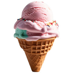 Transparent ice cream cone