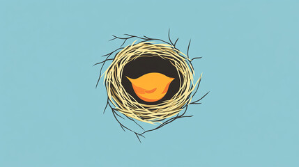 A bird nest icon usually shows a basic, stylized version of a bird's nest. It often includes a round or oval shape with some twigs or lines hinting at the nest's structure.