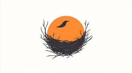 A bird nest icon usually shows a basic, stylized version of a bird's nest. It often includes a round or oval shape with some twigs or lines hinting at the nest's structure.