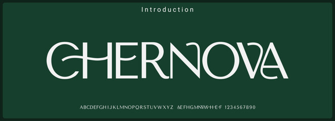 Luxury and Elegant vector font. Minimalist serif alphabet with variation. Typography urban style alphabet fonts for fashion, sport, technology, digital, movie, logo design, vector illustration.