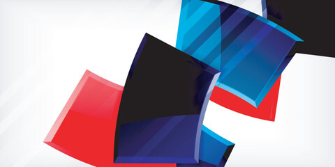 Vector abstract color geometric shapes. Illustration For Wallpaper, Banner, Background, Card, Book Illustration, landing page