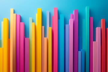 Colorful timeline chart, futuristic and sleek, vibrant hues, conceptual art