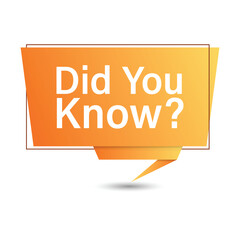 Speech Bubble And Did You Know? Text Banner Vector Design.