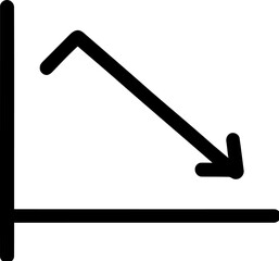 Financial Decline and Loss Chart Icon Representing Downward Business Trends